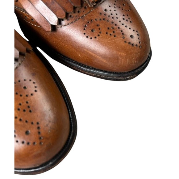 Allen Edmonds Bridgeton Brown Leather Slip-on Kiltie Tassel Loafer Shoes 10B - Picture 10 of 16